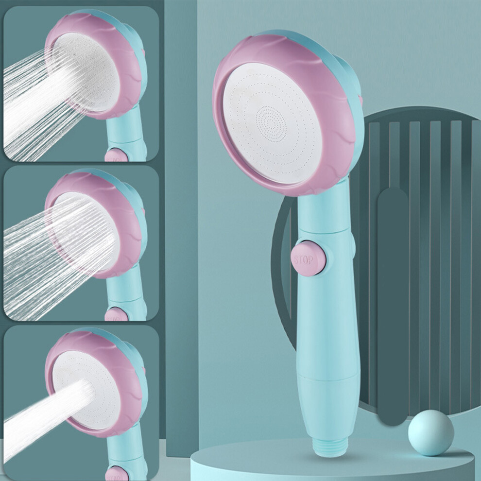 Pink Macaron High Pressure Abs Handheld Shower Head, Water Saving 8751372022399