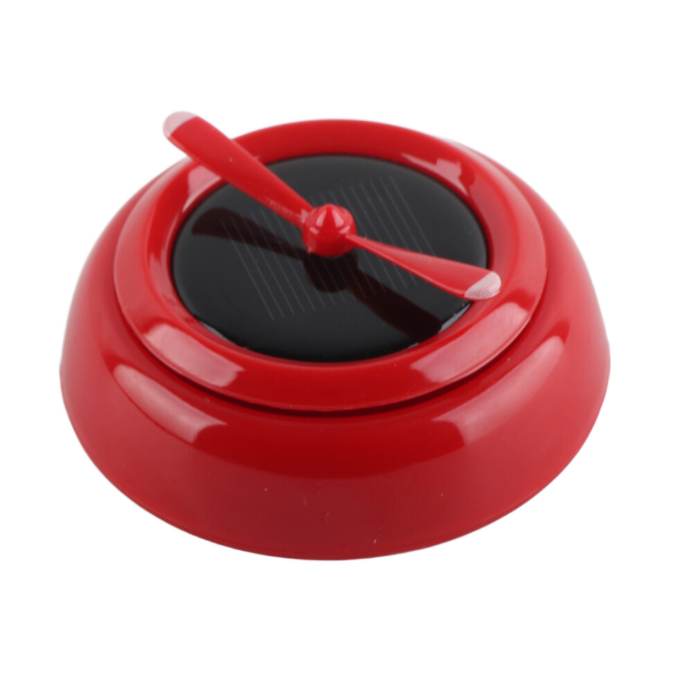 Solar Car Air Freshener Propeller Aromatherapy Diffuser Metal Red 7901372023280