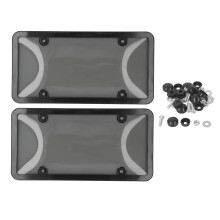 Rust-Proof Aluminum License Plate Frame, Novelty Plate Covers for Clear Bubble Design, Patented Design for Easy Install & Quality Assurance
