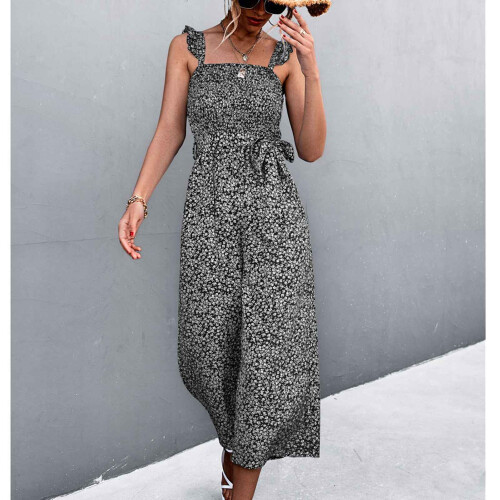 Γυναικείο Casual Romper, Ολόσωμη Φόρμα με Δύο Πλαϊνές Τσέπες και Σιριτέν Μέση, Μοντέρνα 1