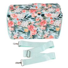 Pochette da viaggio per cosmetici, con esterno trapuntato, design portatile e organizer per filati (rosa)