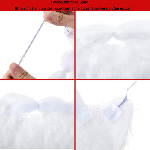Adjustable Elastic Band Beard Set, Realistic Costume Accessory for Festive Occasions 2