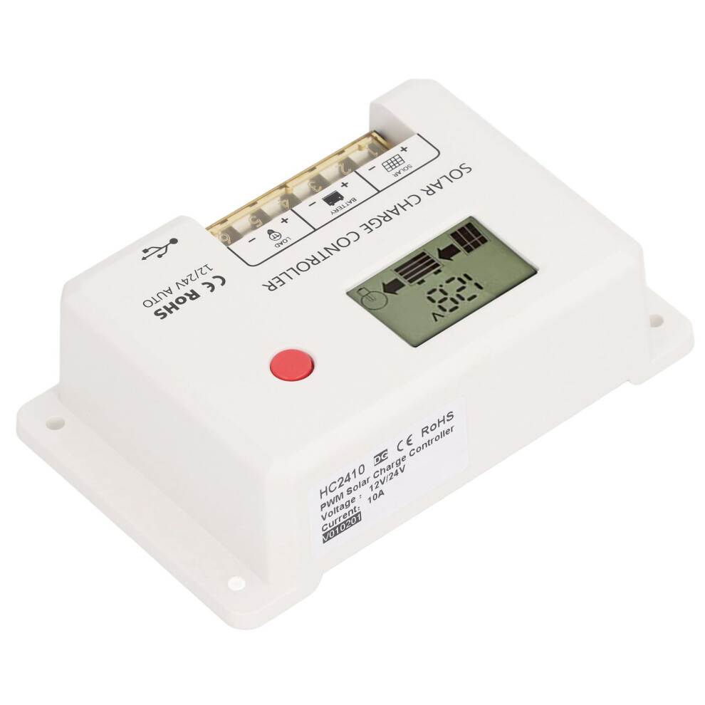Pwm Solar Charge Controller 10A 32-Bit Lcd Ip32 For 12V/24V Solar System 4911372025668
