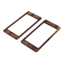 2 Pz Anelli per Pickup della Chitarra in Legno di Rosa con Cornice Piatta e 8 Viti per Chitarre Elettriche