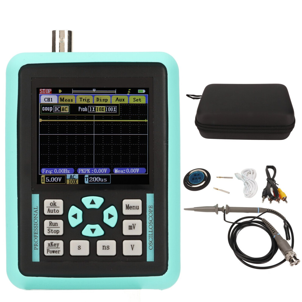 Handheld Digital Portable Oscilloscope With Mini Storage High Precision Measurement Tool, 100Mhz Bandwidth 500Msa S Real Time Sampling Rate Waveform 9423501510433