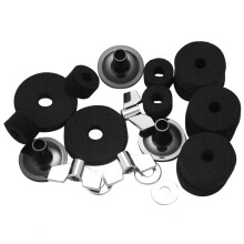 21 spare parts compatible with cymbal stands: sleeves, cymbal felts with washers & base wing screws.