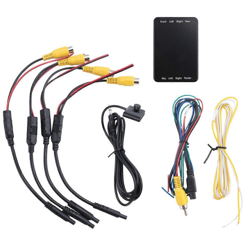 4-way camera switching system, 360 view, control box for front, rear and reversing cameras