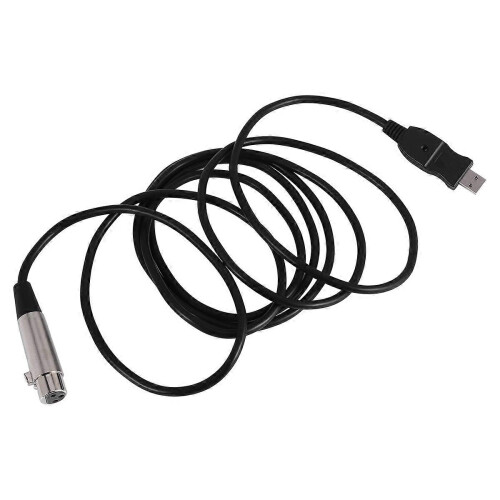 Νέο καλώδιο μικροφώνου USB 3 μέτρων αρσενικό σε XLR θηλυκό 2