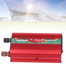 3000W Car Power Inverter Solar DC to AC 24V Red 220V for Camping