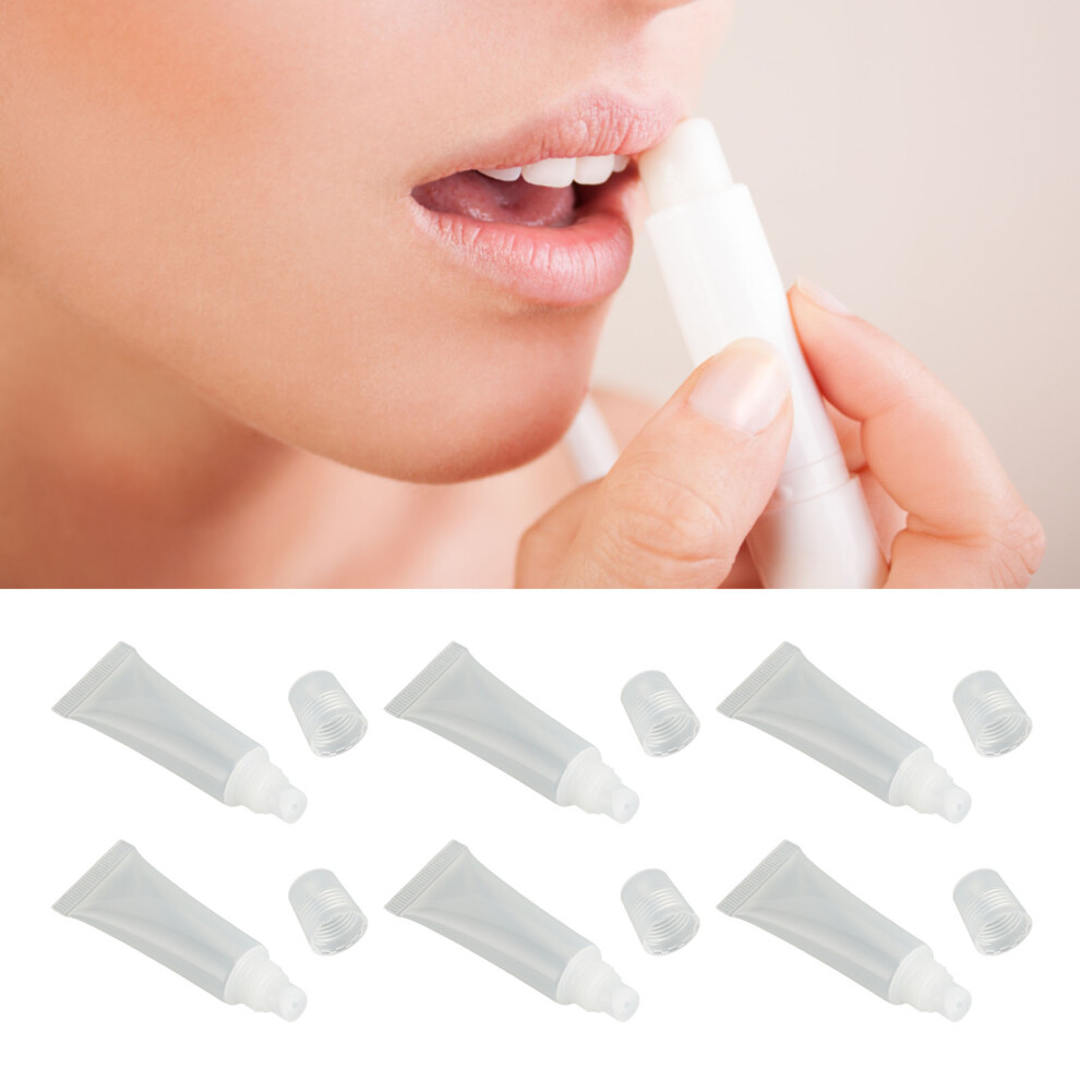 20pcs 10ml PVC Refillable Lip Gloss Tubes for DIY Makeup Cosmetics