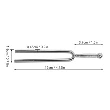 Stahl 440HZ Stimmgabel für Klavierstimmung, 12cm, silber