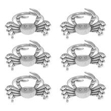 Gouden servettenklemmen met Crablet-thema voor-Oud Zilver