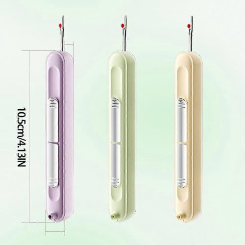 3-piece insert threader set, improved needle threader unthreading tool compatible with hand sewing and knitting 1