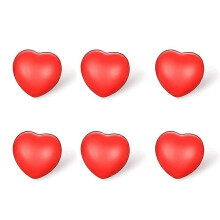 6 Stk 1,5 Zoll rote Herz-Stressbälle Valentinstagsherzförmige Schaum-Stressentlastungsbälle für Schule