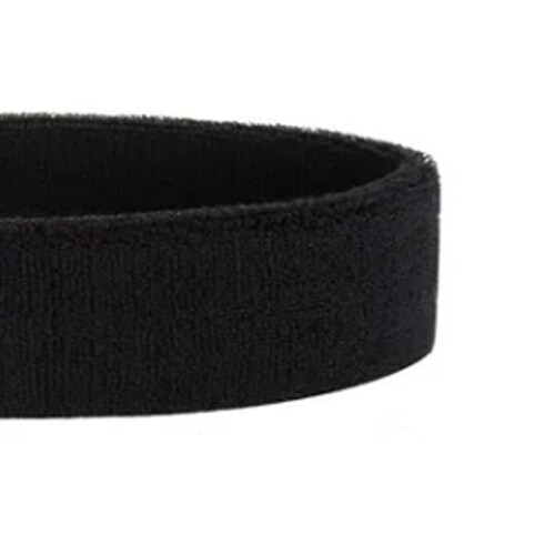 Set di fascia per testa e polso per uomo e donna, corsa, cotone nero, 70g 2