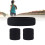 Set di fascia per testa e polso per uomo e donna, corsa, cotone nero, 70g 11