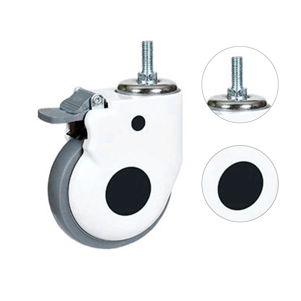 5In Swivel Caster Wheel With Brake, Heavy Duty Tpr, Rubber Dual Material 3121380935175