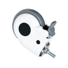 Durable 5in Swivel Caster with Brake - Low Noise Easy Rolling TPR