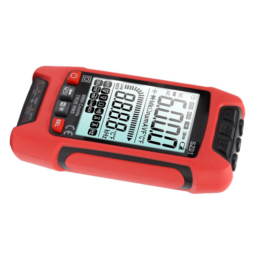 High Precision Digital Multimeter Kit with Large Screen, Auto Fire Prevention, Red