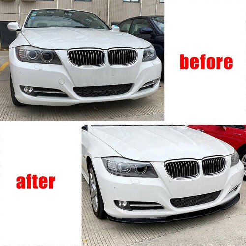 3-piece front bumper splitter lip diffuser spoiler protective cover compatible with 3 Series E90 E91 320i 330i 2009- 1