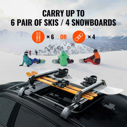 Suporte para Esquis e Snowboards-Duoku-31,7 polegadas-Compatibilidade Universal e Instalação Sem Esforço-Para Os Amantes do Esqui 2