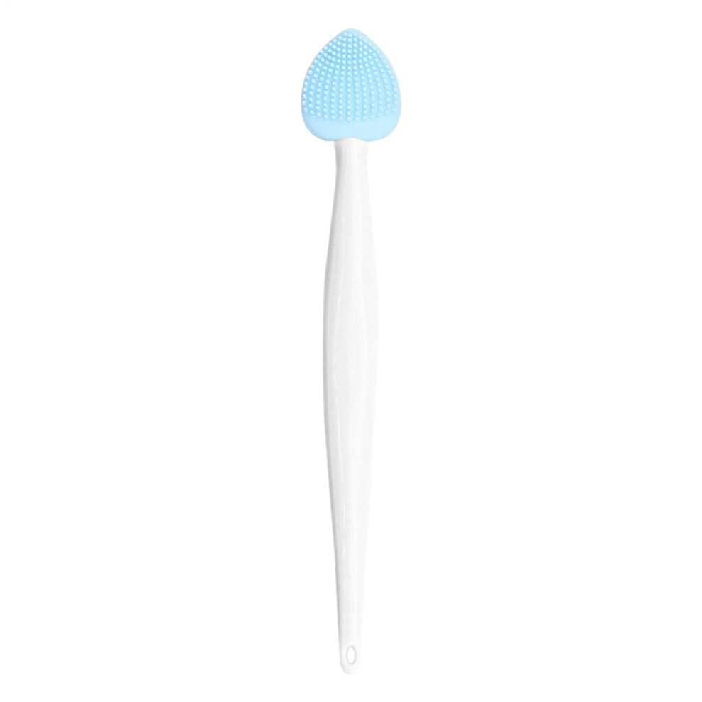 Blue 3Pcs Pore Deep Cleaning Brush Silicone Nose Blackhead Scrubber, Travel