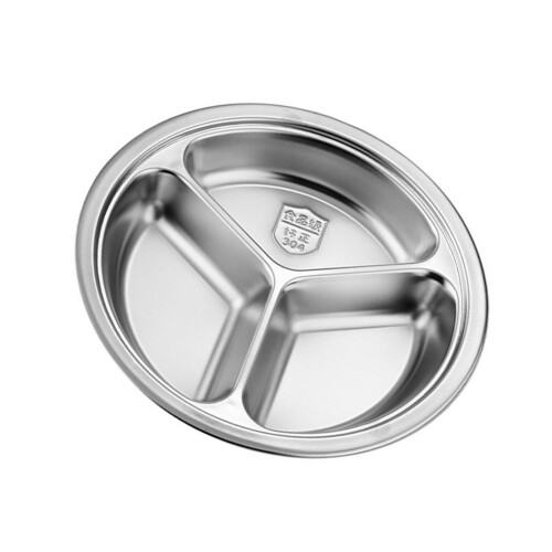 Plateau de service circulaire à 3 sections, assiette ronde-22