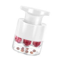 Dénoyauteur de cerises à 7 trous, Style presse, dissolvant-Blanc