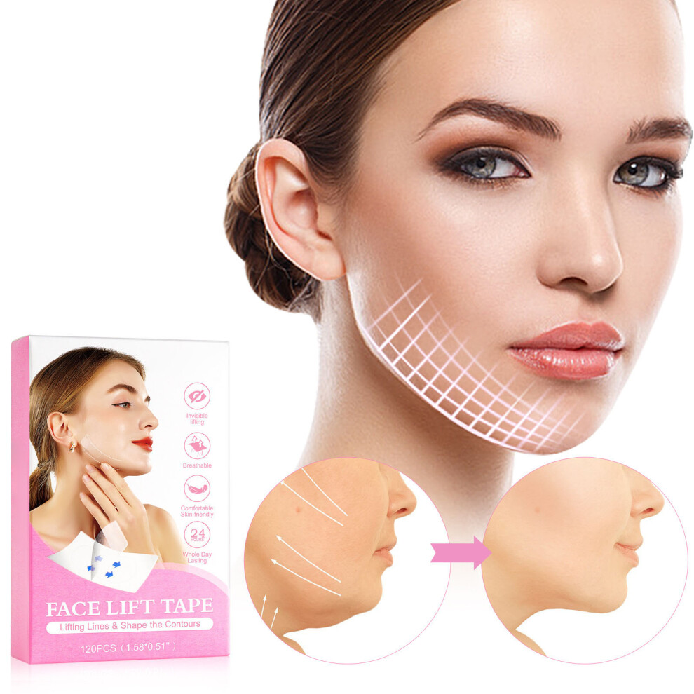 120pcs Silicone V Line Face Lifting Tapes for Double Chin Reduction