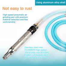Kit de 7 pièces pour stylo à poncer pneumatique, 70 000 RPM, outil de meulage en aluminium