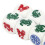 10pcs White 14MM Plastic Rounded Dice Set for Board Games 6