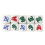 10PCS 14MM White Plastic Rounded Dice Set for Board & Fish Games 10