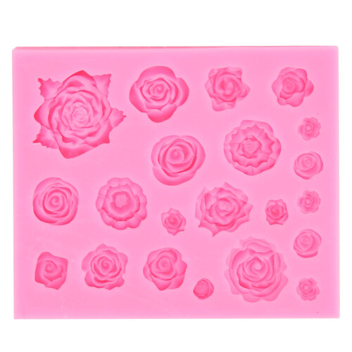 Καλούπια σιλικόνης Rose, εργαλεία διακόσμησης κέικ, μη τοξική και ανθεκτική 2