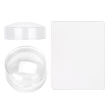 Outil professionnel de nail art, tampon à ongles transparent en gelée avec précision de positionnement pour une application impeccable, tête de