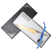 Handgjord vintage kalligrafipenna, konstnärlig metallpennhållare säkerställer en smidig skrivupplevelse för konstritverktyg, elegant antik