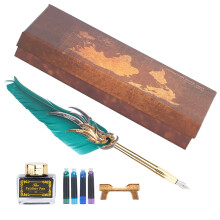 Kalligrafie-Set, Federkiel-Set für kreatives Schreiben, einzigartiges Geschenk mit antikem Charme, elegantes Design für die Schreibtischdekoration,
