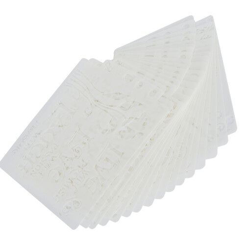 DIY Cards Stencils For Creativity, Smooth Pet Plastic Translucent Material Provides Precise Alignment For Multi-Surface Application And Painting 2