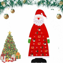 Calendário de Contagem Regressiva para o Natal, Calendário do Advento do Papai Noel 2024, Calendário do Advento em Feltro Premium para