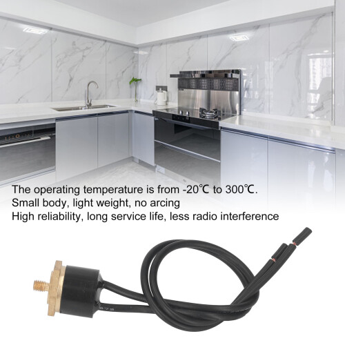 2 pezzi interruttore termostatico KSD301 impermeabile, switch di controllo termico in rame M4 2
