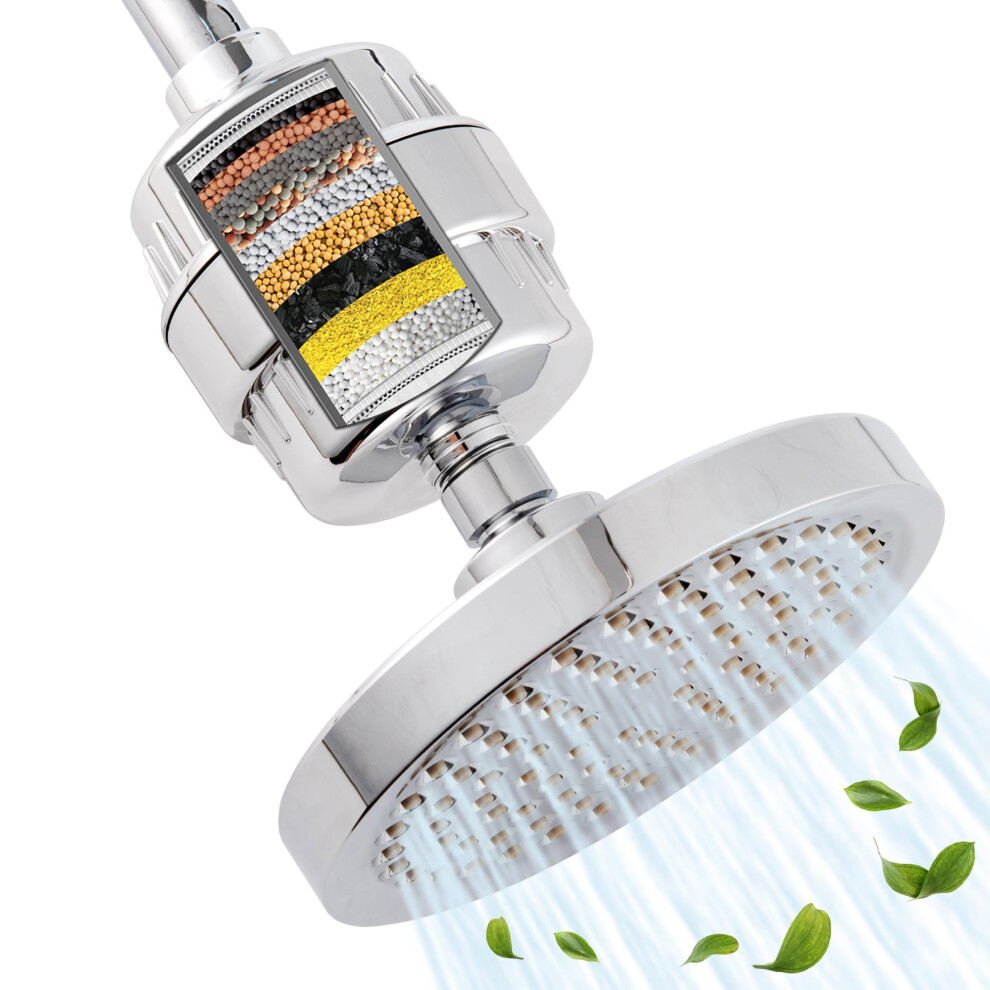 Filtered Shower Head, Detachable 15 Stage Shower Filter Combo Pressure, Chrome 9426802544220