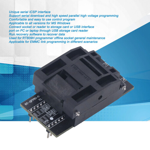 RT809H QFP80 Programmieradapter, Hochgeschwindigkeit, Hochspannung, 30.000+ Zyklen 1