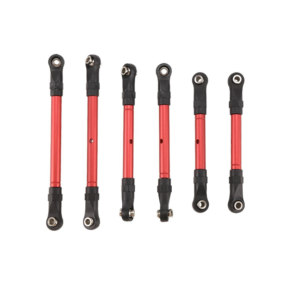 Adjustable Front & Rear Pull Rod Link Tie Rod Steering Rod For Slash/Hoss/Rustler/Stampede/4X4 Huanqi727 Red 6033597033636