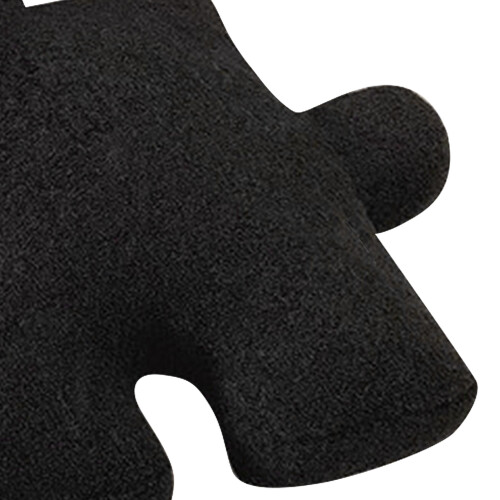 Ultra Soft Teddy Wool Plush Throw Pillow Black for Sofa Bed Window Decor 1