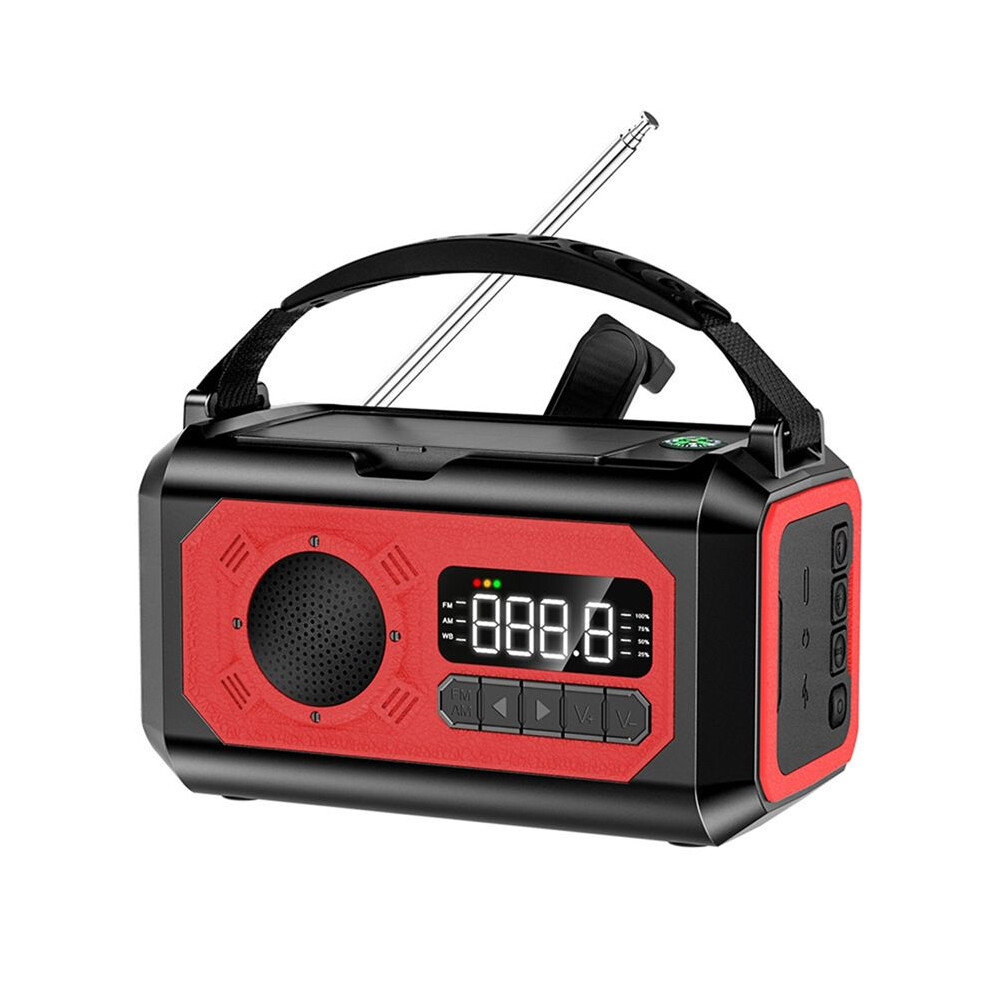 Portable 12000Mah Emergency Radio Am/Fm/Noaa Weather Radio Solar Hand Crank Radio Flashlight Sos Alarm Reading Lamp 6032468780037