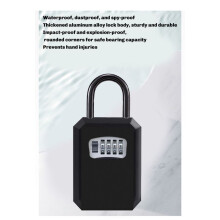 4Digit Code Box Wall-Mounted Password Key Box No-Drilling Required Decorative Home Use Construction Site Entrance Lock B