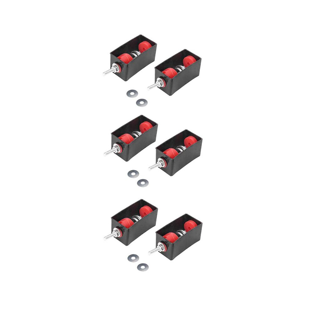 Elastomeric Hanger - Spring Vibration Isolator - Anti Vibration Ceiling Suspended Mounted - Studio,Home Theater (6 Pack) Black/Red 6032037718515