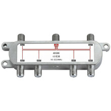 4K 8K 6-Weg Satellietsplitter 10-3224MHz Stroomverdeler Tv-Kabelsignaalmixer voor Satelliet-/Kabel-Tv