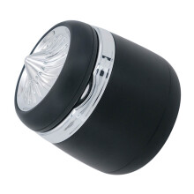Mini Ceramic LED Car Ashtray with Lid, Flame Retardant, Silver N18A