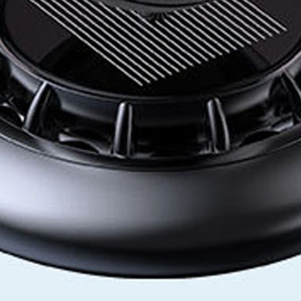 Solar Powered Car Freshener With Rotatable Football - Glossy Black 4161372047690