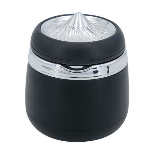 Mini Ceramic Car Ashtray with LED Light, Silver N18A, Flame Retardant 1